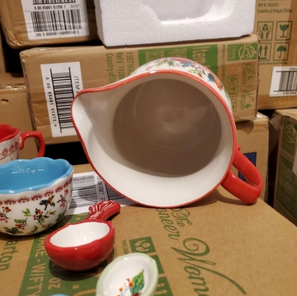 HTF NIB Pioneer Woman Cheerful Rose 9pc measuring set - Picture 7 of 10